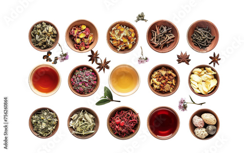 Herbal Tea On Transparent Background.