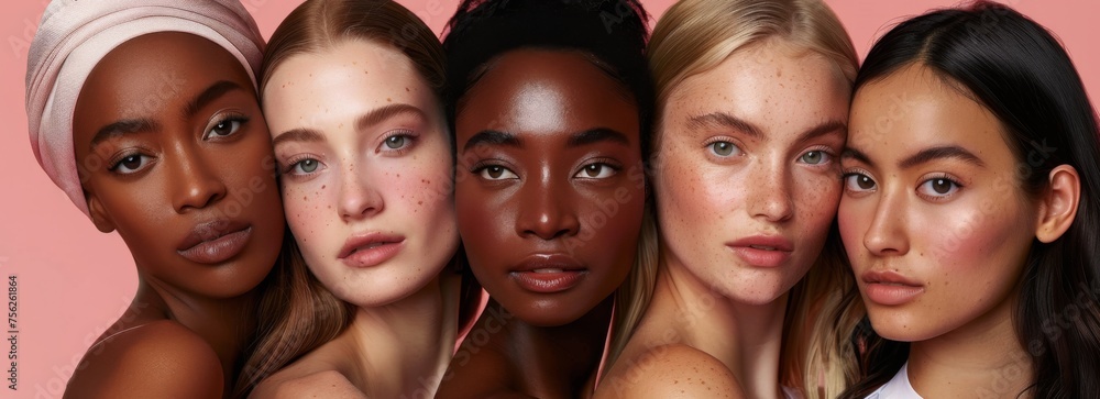 portrait of young women. diversity concept image. portrait of young women. diversity concept image.