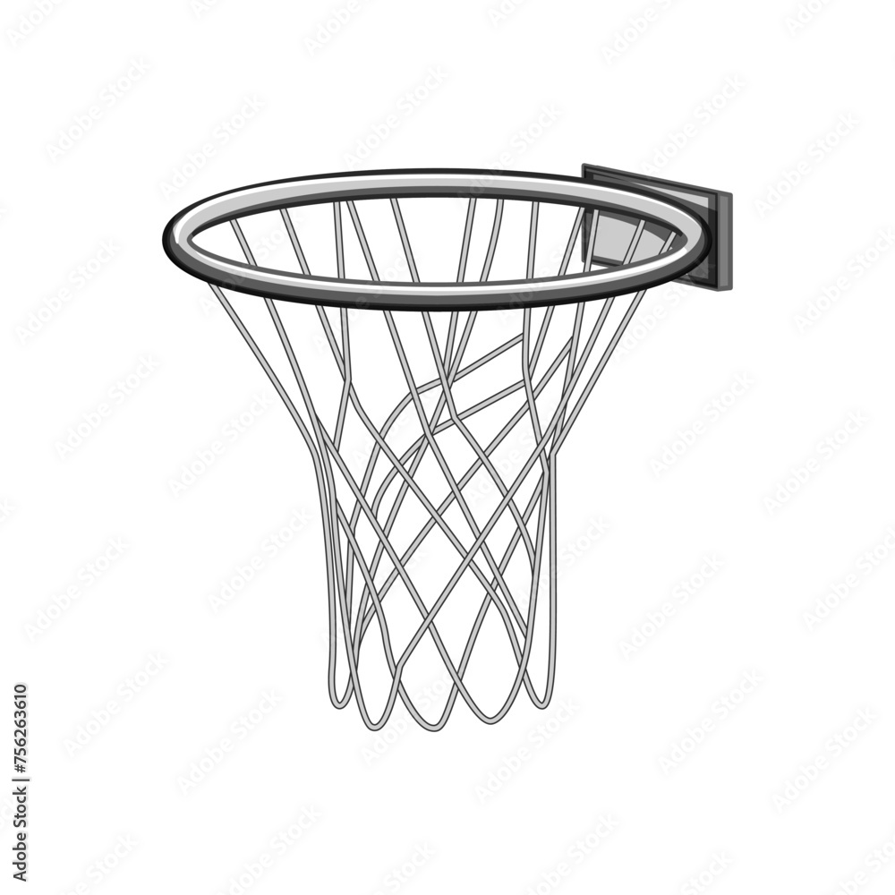 stadium basketball hoop cartoon. game basket, ball arena, net play stadium basketball hoop sign. isolated symbol vector illustration