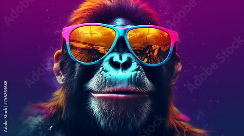 happy ape with funny sunglasses © Christian