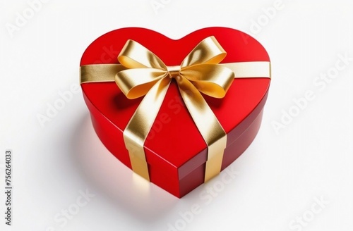 heart shaped gift box with ribbon