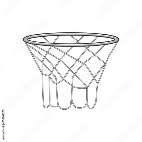 arena basketball hoop cartoon. net play, sport ring, rim goal arena basketball hoop sign. isolated symbol vector illustration