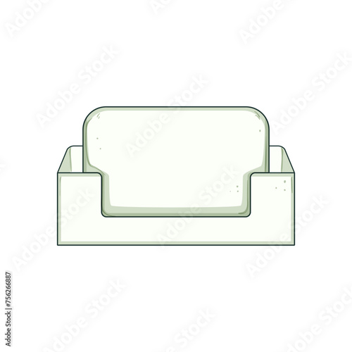 table business card holder cartoon. mock tent, blank leaflet, black up table business card holder sign. isolated symbol vector illustration