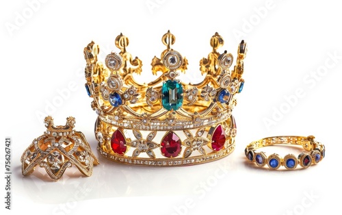 The Rich History of Britain's Crown Jewels On Transparent Background.