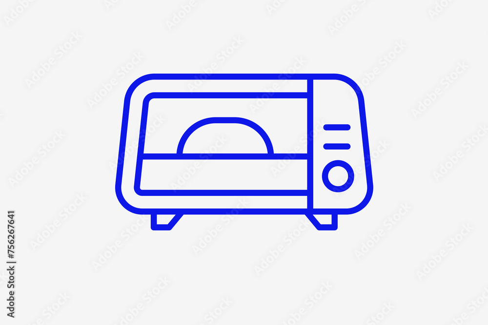 microwave illustration in line style design. Vector illustration. microwave illustration in line style design. Vector illustration.