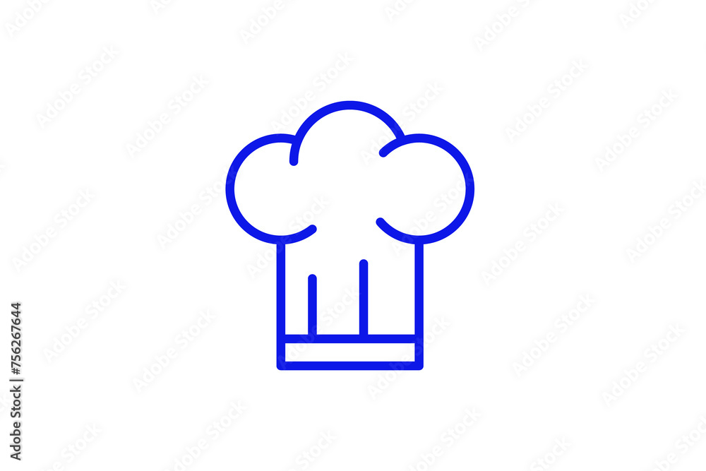 Isolated chef's hat illustration in line style design. Vector illustration. Isolated chef's hat illustration in line style design. Vector illustration.