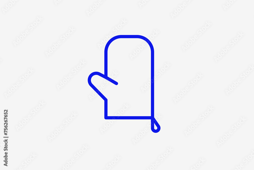 kitchen glove illustration in line style design. Vector illustration. kitchen glove illustration in line style design. Vector illustration.