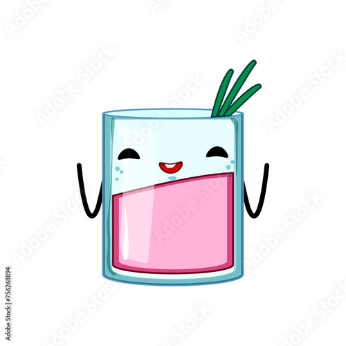 beer cocktail character cartoon. hand drink, glass poster, soda music beer cocktail character sign. isolated symbol vector illustration