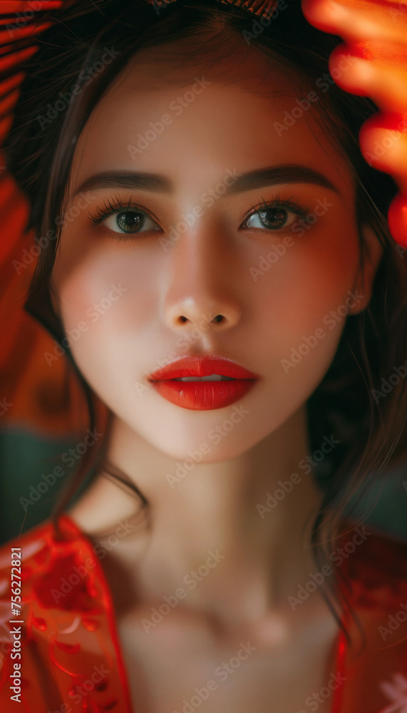 Photo beautiful viet womens faces faces for makeup face cosmetics advertising hi res Photo beautiful viet womens faces faces for makeup face cosmetics advertising hi res