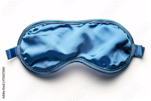 Blue sleeping eye mask, isolated on white background  © fadi