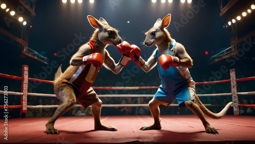 Kangaroos boxing © Pat Kw