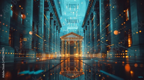 Generate an image envisioning the future of banking