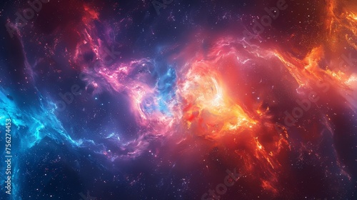 Generate an image featuring a graphic interpretation of a nebula