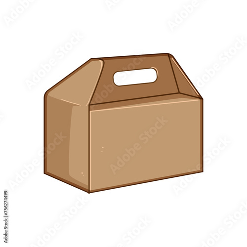 package food box to go cartoon. mockup takeaway, hand sale, people brand package food box to go sign. isolated symbol vector illustration