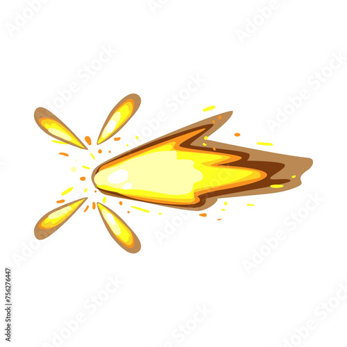 bomb gun flash cartoon. fire shooting, shot barrel, light blaze bomb gun flash sign. isolated symbol vector illustration