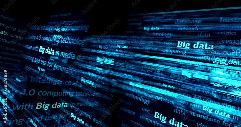 Big Data information analysis business Headline news titles international media abstract concept loop. Seamless and looped 3d animation. Big Data information analysis business Headline news titles international media abstract concept loop. Seamless and looped 3d animation.