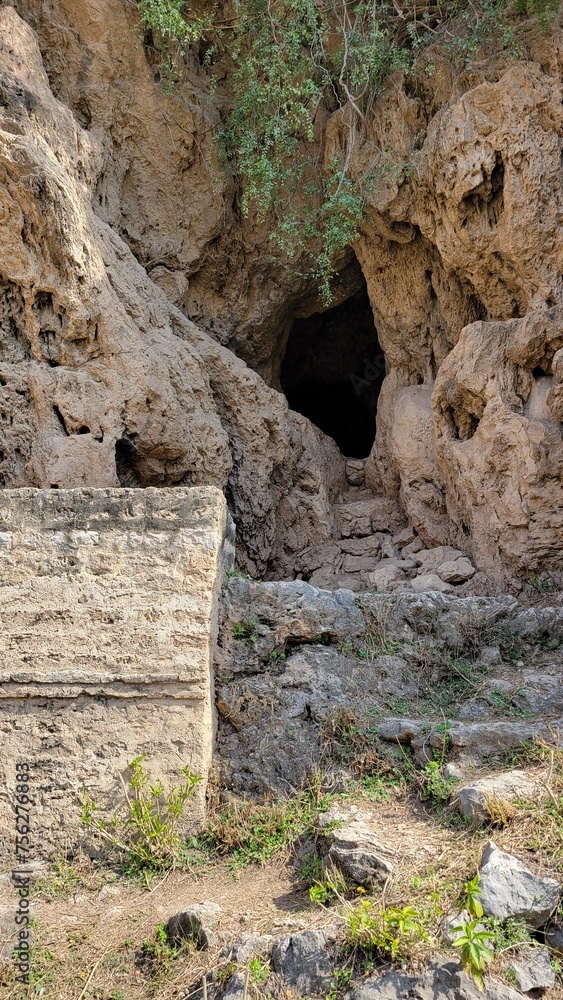Old Hindu caves at Katas raj in Chakwal, Pakistan