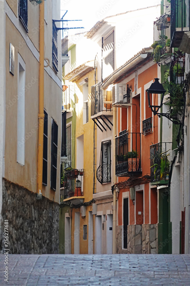 Traditional old houses in old town, Calp, Spain