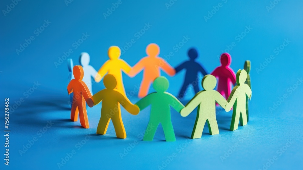 Human team concept, human group, business, community working together as a team, crowd, blue Human team concept, human group, business, community working together as a team, crowd, blue