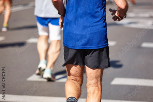 Runners on the street. Healthy lifestyle. Jogging exercise. Athletics