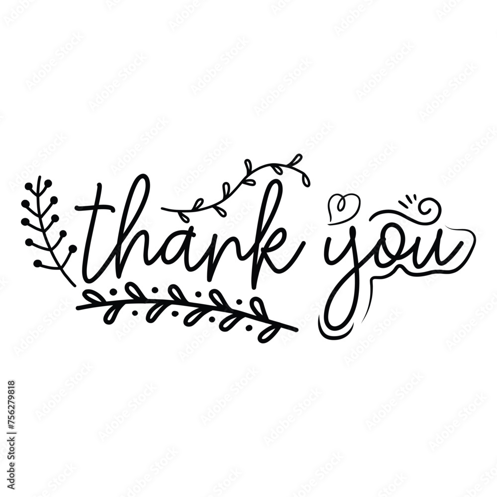 Thank you vintage style word for note, sign, banner. Thank You Card. 11:11