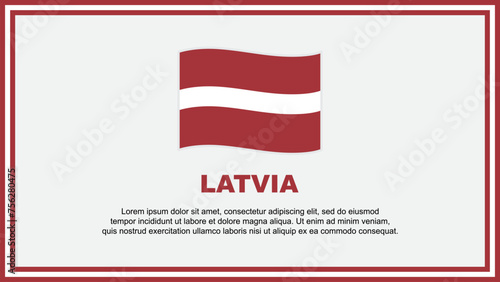 Latvia Flag Abstract Background Design Template. Latvia Independence Day Banner Social Media Vector Illustration. Latvia Banner