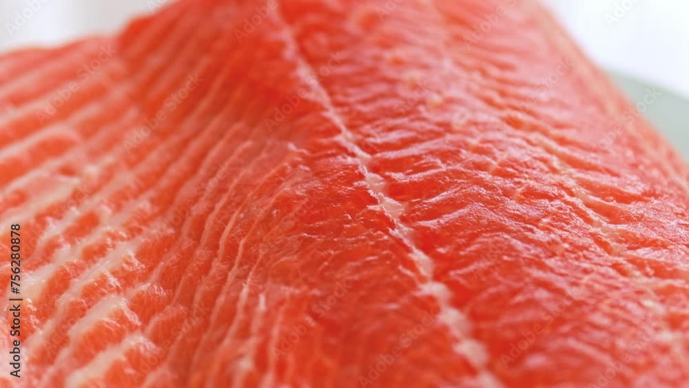 Red fish fillet close-up. Salmon. Red fish fillet close-up. Salmon.