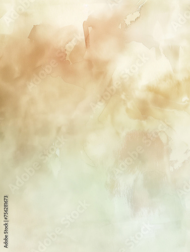 Soft and Dreamy Watercolor Wash Background in Soothing Earthy Tones, Calming and Introspective Atmosphere
