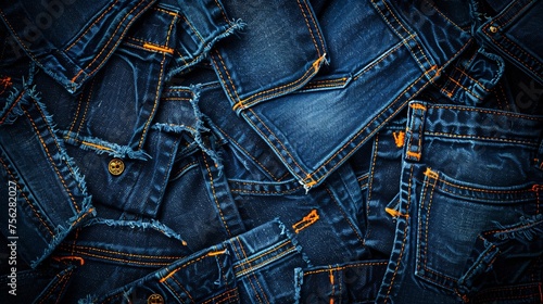 Stylish denim fabric pattern for trendy jeans.