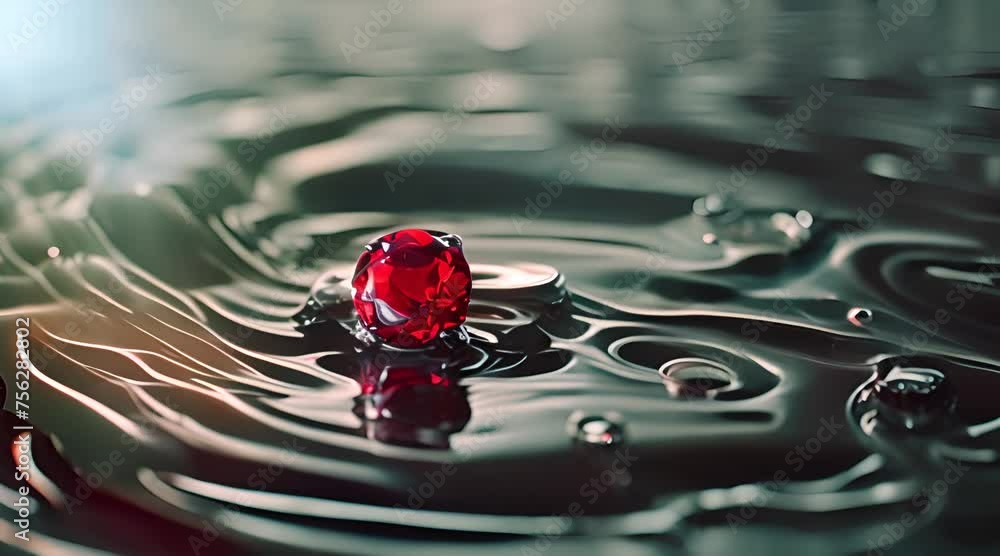 Ruby Ring Floating in Tranquil Water with AI generated.
Ruby Ring Floating in Tranquil Water with AI generated.