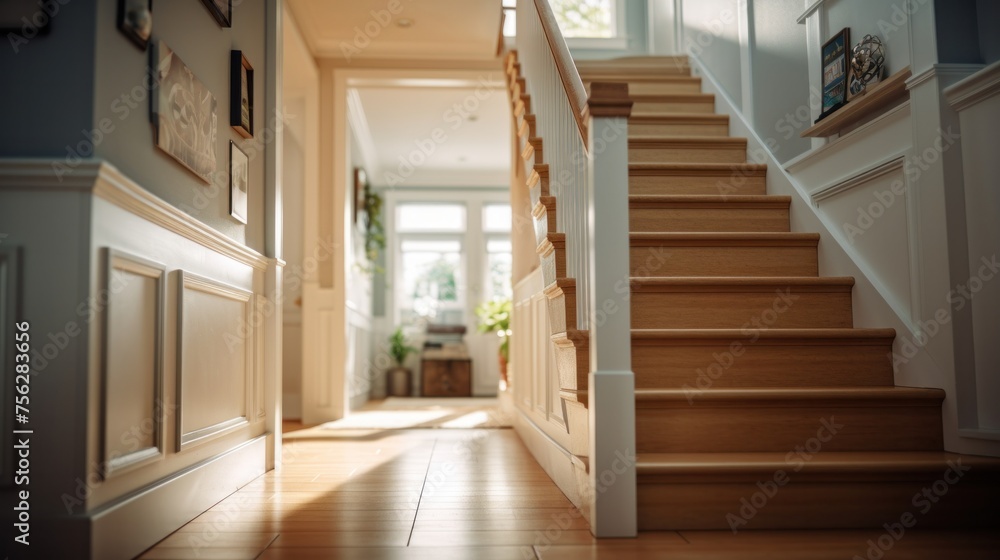 Upstairs hallway home interior modern. Upstairs hallway home interior modern.
