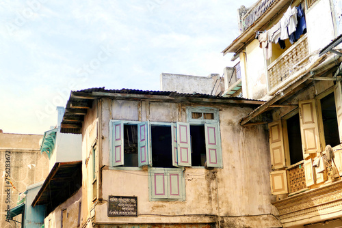 Alleyway in the old town of Ahmedabad, India