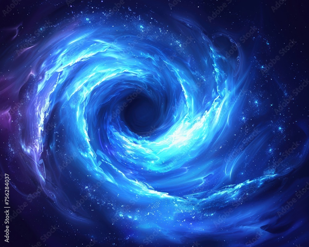 Majestic blue wind vortex in realistic vector style. Majestic blue wind vortex in realistic vector style.