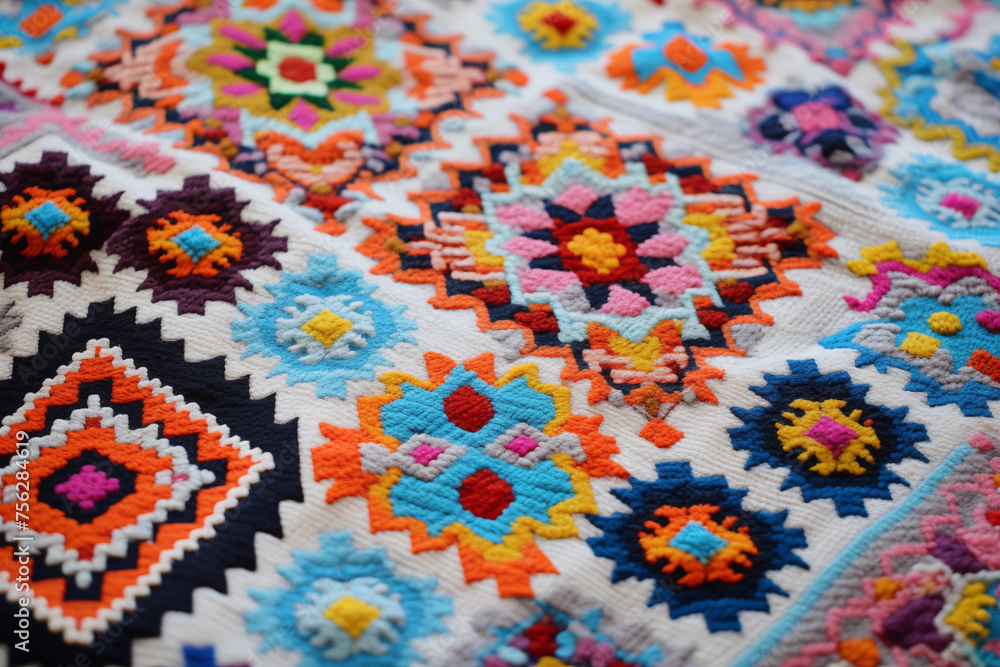 Fototapeta premium Rose flowers fabric background