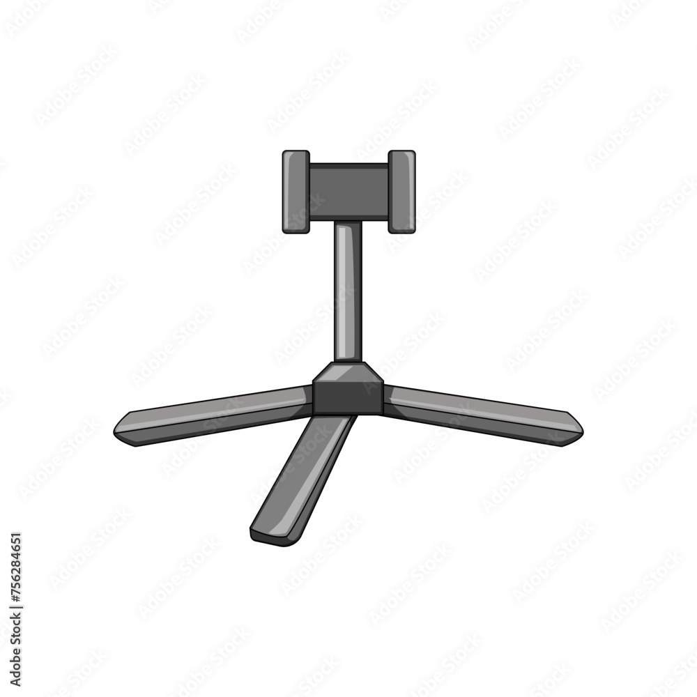 mobile phone tripod cartoon. stand smart, circle holder, cell screen mobile phone tripod sign. isolated symbol vector illustration mobile phone tripod cartoon. stand smart, circle holder, cell screen mobile phone tripod sign. isolated symbol vector illustration