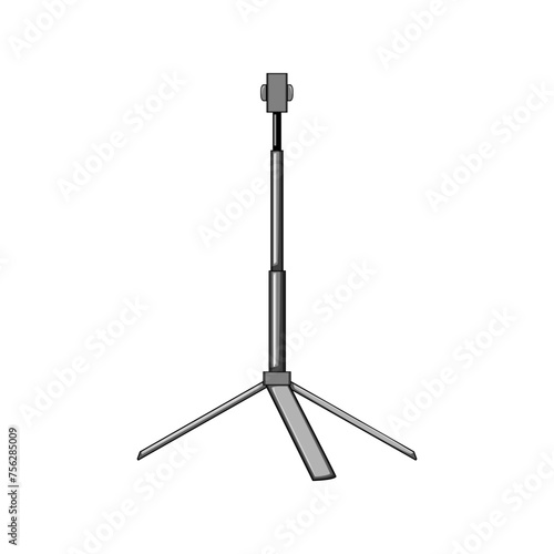 holder phone tripod cartoon. cell screen, selfie mini, stick table holder phone tripod sign. isolated symbol vector illustration