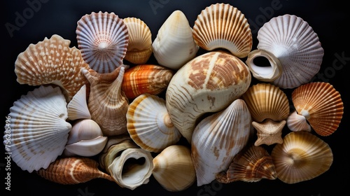 Five-fingered seashells. Generative AI