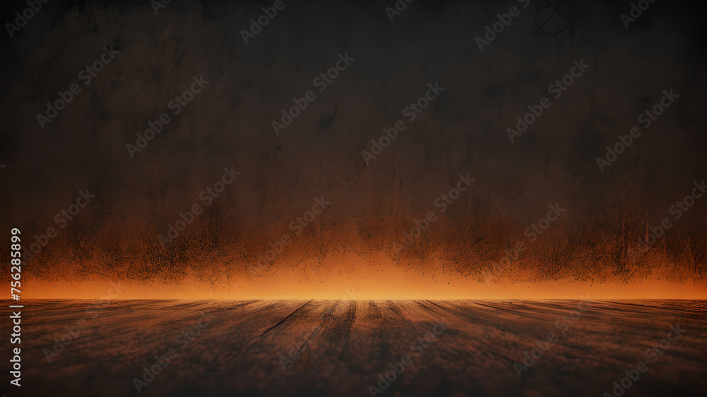 Fototapeta premium dark brown orange , a rough abstract retro vibe background template or spray texture color gradient shine bright light and glow , grainy noise grungy empty space