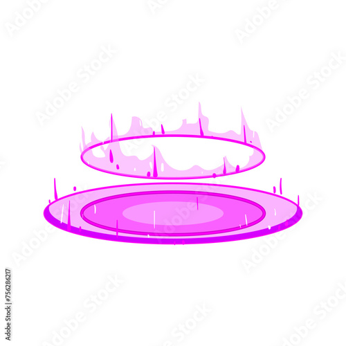 game portal vfx cartoon. warp space, magic green, fantasy lightspeed game portal vfx sign. isolated symbol vector illustration