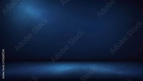 indigo navy blue , color gradient rough abstract background shine bright light and glow template empty space , grainy noise grungy texture