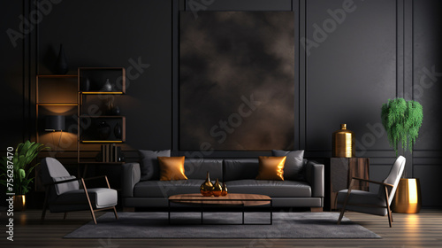 Modern luxury living room interior background living room