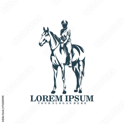 Horseman silhouette vector illustration design isolated
