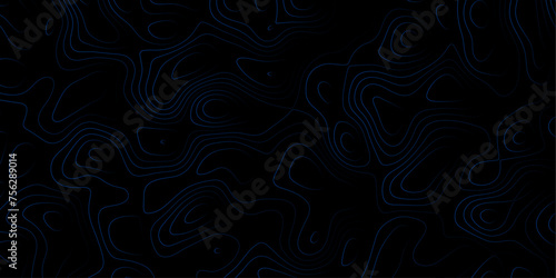 Black round strokes land vector map of wave paper,curved lines,earth map terrain texture map background,vector design curved reliefs,desktop wallpaper. 