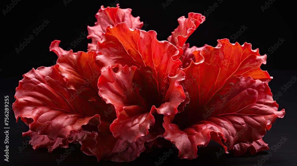 Red coral lettuce. Generative AI