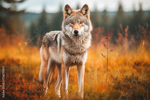 Wolf in freier Wildbahn in Deutschland