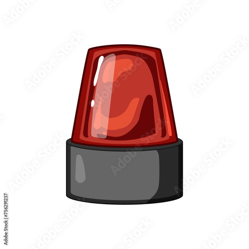 alert siren cartoon. red bokeh, alarm beacon, police dark alert siren sign. isolated symbol vector illustration
