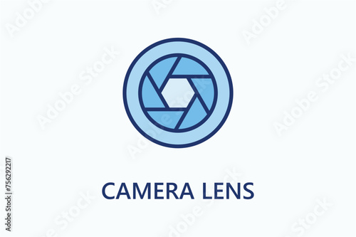 Free Download Camera lens icon or logo sign symbol vector illustration - GFXLoad