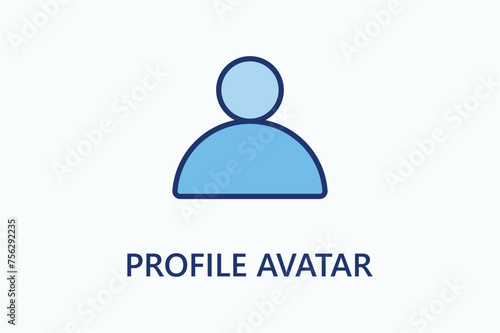 Profil avatar icon or logo sign symbol vector illustration
