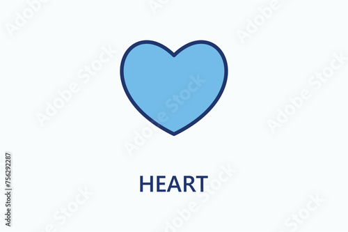 Heart icon or logo sign symbol vector illustration