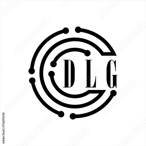 DLG letter design. DLG letter technology logo design on white background. DLG Monogram logo design for entrepreneur and business